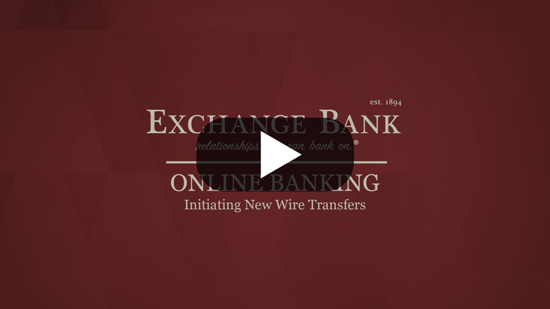 Initiating new wire transfers video thumbnail
